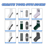 Chaussettes de sport à logo personnalisé en gros, chaussettes à rayures, longueur mi-mollet, coton doux pour le Pilates, le yoga, la barre, le réformateur, l'entraînement, usine au Vietnam