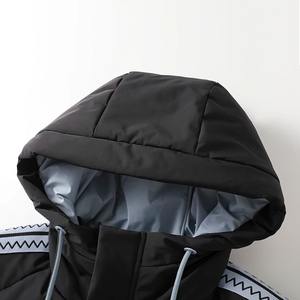 เสื้อแจ็คเก็ตผ้าแคนวาสแบบมีฮู้ดของผู้ชายเสื้อแจ็คเก็ตขนเป็ดมีฮู้ดของผู้ชายดีไซน์ด้านหน้ากันน้ำได้หรูหรา - Product Image 6