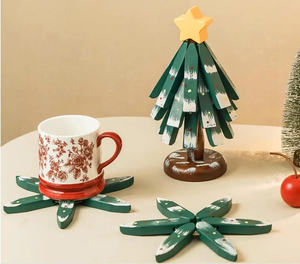 Sous-verre en bois massif, tapis de table pour fondue, utilisation pour tasse, Vietnam par 99 Gold Data - Mme Violet - Product Image 3