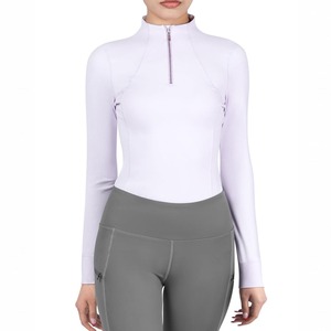 Custom Logo Equestrian Horse Riding <b>Women's</b> Slim Fit Lightweight Quick Dry Breathable Polyester/Spandex <b>Long</b> <b>Sleeve</b> <b>Polo</b> <b>Shirt</b> - Product Image 1