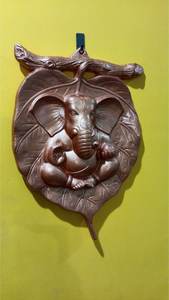 Décoration murale rustique en fibre de verre légère et attrayante représentant Ganesh, pour villa, hôtel, résistante à l'eau et aux intempéries - Product Image 4