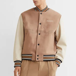 Meilleures ventes en ligne Meilleur prix Veste Letterman Service OEM Veste Letterman quantité minimale de commande basse teinte unie - Product Image 2