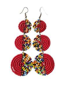 Boucles d'oreilles pendantes légères et élégantes MD Handicrafts pour femmes Motifs de broderie artistiques classiques pour tous les looks de fête - Product Image 2