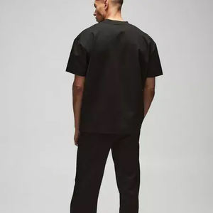 T-shirts unisexe 100% coton surdimensionné Hip Hop T-shirt blanc à épaules tombantes avec coupe ample et respirant pour hommes - Product Image 6