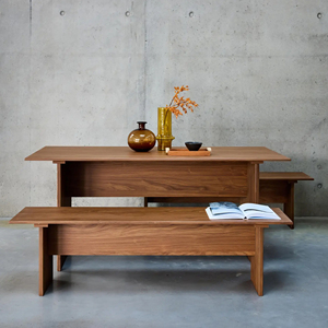 Banc de salle à manger d'extérieur en bois de teck massif Meubles de parc pour cour de jardin-Lipo - Product Image 3