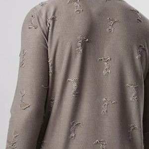 T-shirts délavés à l'acide de haute qualité pour hommes en détresse 100% coton Logo personnalisé personnalisé à prix bon marché - Product Image 5