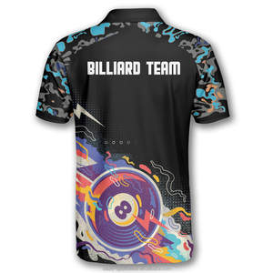 เสื้อโปโลสำหรับทีมสระว่ายน้ำของผู้ชายเสื้อ PBJ-0007เสื้อโปโลแบบมืออาชีพสำหรับ3D พิมพ์ซับลิเมชัน - Product Image 4
