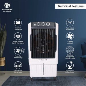 Iceland 95 Ltr Air Cooler Powerful Desert Cooler for Homes and Offices High Air <b>Delivery</b> with Large <b>Water</b> Tank Capacity - Product Image 2