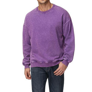 Sweat-shirts surdimensionnés en gros pour hommes, streetwear, poids lourd, coton mélangé, sweat-shirt surdimensionné pour hommes - Product Image 5