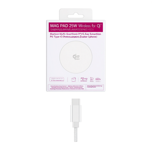 MAG <b>PAD</b> 25W Wireless for Qi2 White Charging <b>Pad</b> Multi-Function PC Earphone & <b>Smart</b> USB Type-C Fast Charging Speaker for Phone - Product Image 2