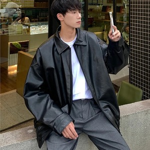 Veste en cuir à col montant pour hommes personnalisée de haute qualité Meilleur matériau toile avec procédé de revêtement pour une utilisation en extérieur - Product Image 2