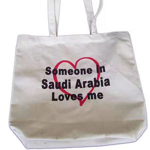 Sacs fourre-tout personnalisés en coton biodégradable écologique petit sac de transport à bandoulière en toile avec des mots pour les cadeaux promotionnels - Product Image 1