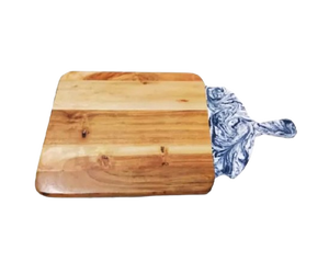 Planche à fromage en résine en bois bloc à découper forme Rectangle Durable outil de cuisson de cuisine Antique Fruits personnalisés lieu d'art indien - Product Image 3