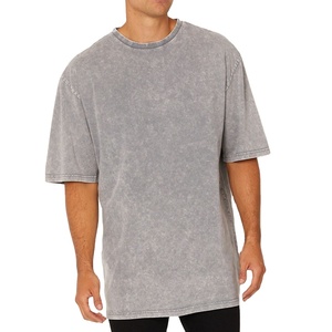 T-shirt Homme Oversize Vintage Délavé à l'Acide 100% Coton Jersey Design Vierge Logo Personnalisé Respirant Écologique Vente en Gros 2026 - Product Image 1