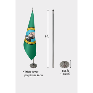 Official Interior Washington <b>Flag</b>-Digital Printing Aluminum <b>Pole</b> Customizable Cotton Nylon 3x5ft Plastic Silk - Product Image 6