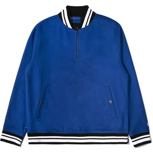 Sweat-shirt zippé Veste de baseball à col en V brodée imprimée en molleton lourd de haute qualité - Product Image 3