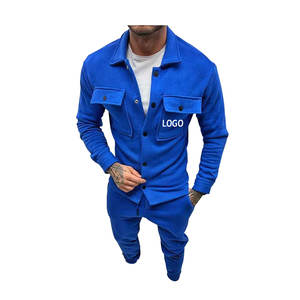 Professional Pro Quality fleece <b>terry</b> tracksuit Custom Jogging Training Wear New Men multi pocket Tracksuit - Product Image 3