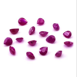 Pérolles de rubis naturelles africaines non traitées, calibrées, 5x6mm et 6x7mm, taille ovale, marquise, carrée, pierres précieuses rouges - Product Image 1