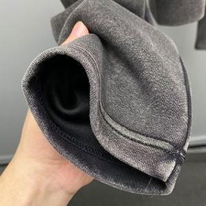 Vente en gros de vêtements vintage délavés à l'acide avec logo personnalisé veste Boxy Fit sweat à capuche vierge avec fermeture éclair complète sweat-shirt de printemps de l'hiver - Product Image 5