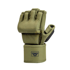 Guantes de boxeo MMA de cuero de medio dedo Guantes de boxeo MMA personalizados OEM Guante de entrenamiento de Sparring 8oz - Product Image 3