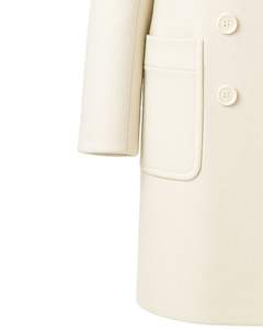 Manteau long d'hiver pour homme en laine mélangée, double boutonnage, col à revers et grandes poches, couleur OEM - Product Image 5