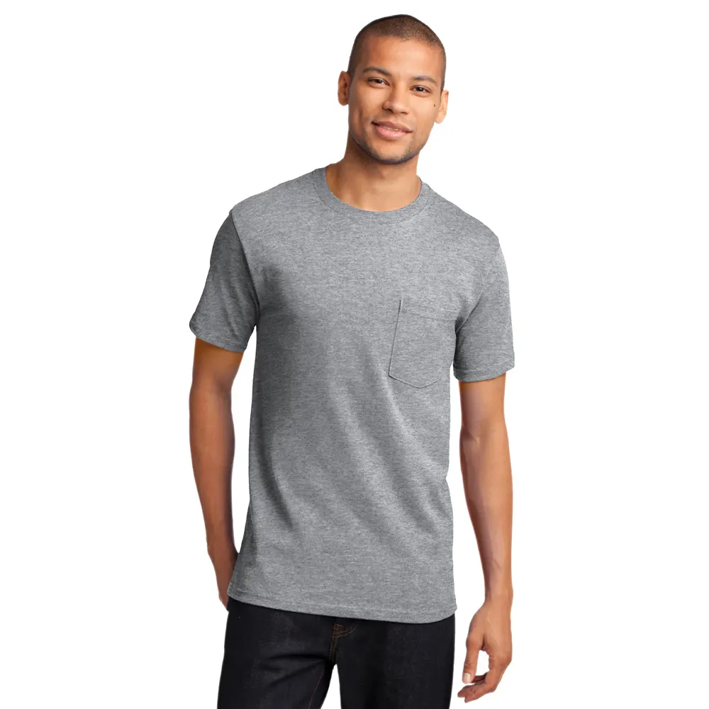 District DT6000P Young Mens Very Important Tee with Pocket T Shirts Short Sleeve T-Shirt Pocket - Graphite Heather T Shirt