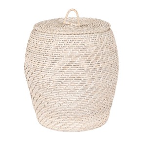 Juego de 2 cestas redondas de ratán con tapas, cestas de almacenamiento hechas a mano, venta al por mayor, ecológicas, hechas en Vietnam - Product Image 3