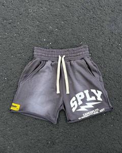 Custom Manufacturer Screen Printing Cotton <b>French</b> Terry Sweat Shorts Raw Hem Acid Wash Sun Fade Men'S Jogger Shorts - Product Image 4