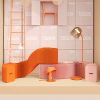Bancs pliants accordéon multifonctionnels, tabourets en papier, table basse ou repose-pieds pour la décoration intérieure