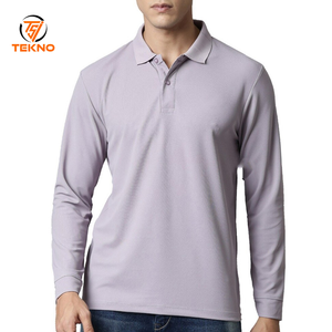 Camisa con logotipo personalizado para hombre, polos de golf para hombre, polos lisos de manga larga, polos informales transpirables cómodos, servicio OEM - Product Image 1