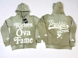 Sweat à capuche zippé personnalisé avec délavage à l'acide Zipup en détresse Sunfaded Sun Faded French Terry Thick Double Zip Up Hoodie Men - Product Image 2