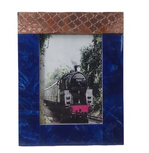 Wedding Picture <b>Frame</b> Copper Design Blue Resin <b>Photo</b> <b>Frame</b> Picture <b>Photo</b> Vintage <b>Floating</b> <b>Photo</b> Wall Decor Resin <b>Frame</b> - Product Image 1