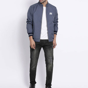 Veste d'hiver pour homme Blouson aviateur décontracté à col montant avec logo sur le devant Fabriqué au Pakistan Vente à bas prix en ligne - Product Image 3