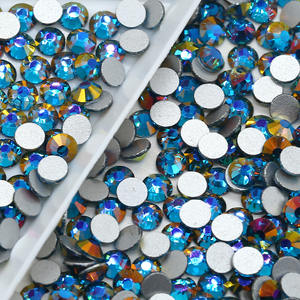 Xulin no Hot Fix Glass Rhinestones SS16 SS20 SS30 <span class=keywords><strong>Mirage</strong></span> Blue Zircon Color Rhinestone <span class=keywords><strong>para</strong></span> decoración de <span class=keywords><strong>uñas</strong></span> - Product Image 4
