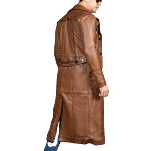 Chaqueta de Cuero Marrón para Hombre, Estilo Urbano, con Cuello Alto y Diseños Personalizables - Product Image 3