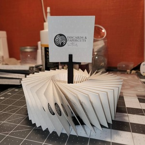 Artistic Spiral Business Card Organizer Decorative Tabletop Card Stand for Home Office Shops or Studios Made In India Handmade - Product Image 5