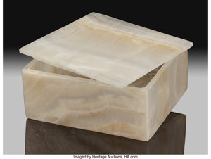 Boîte à bijoux élégante en marbre Rectangle Stockage de pierres écologiques et pièce d'accent pour la décoration intérieure - Product Image 3