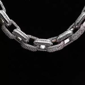 Chaîne cubaine vintage en argent sterling 925 de qualité supérieure Glacé Moissanite Diamant Discothèque Fiançailles Style Hip Hop pour les fêtes - Product Image 3