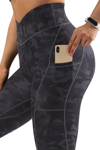 Señoras Tie Dyed Cintura alta Control de barriga Pantalones de trabajo suave Entrenamiento Estampado personalizado Capri Leggings Mujeres Niñas Legging transpirable - Product Image 5
