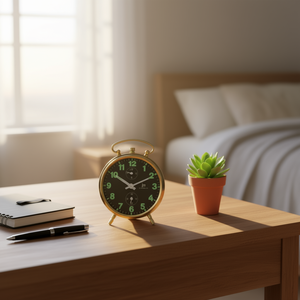 Reloj Despertador Mecánico Negro JUSTAMINUTE JC8001N, Reloj de Escritorio y Mesa para Lowell - Product Image 3