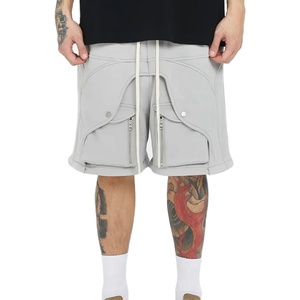 Custom Canvas 100% Cotton Street Wear <b>Jogger</b> Drawstring Multi Pocket Casual Outdoor Windproof Screen Printed Cargo Men's <b>Shorts</b> - Product Image 1