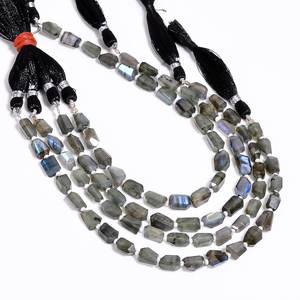 Natural Labradorite Nugget Shape Beads Strands <b>String</b> 7x9mm Loose Gemstone Beads Lot for Jewelry Bracelet Making in Bulk Price - Product Image 1