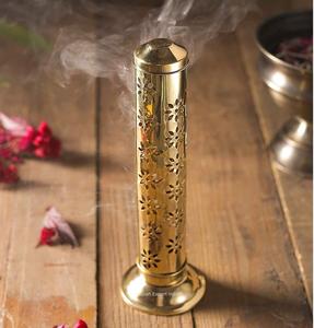 Porte-bâton d'encens en laiton antique support d'or Agarbatti conception de corde française pour porte-bâton d'encens de parfum de maison - Product Image 1