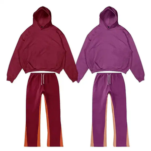 Chándales de invierno personalizados con lavado ácido, estilo acampanado, cremallera, 500 GSM, pierna recta, estilo jogger, efecto desgastado, ecológicos, cortavientos para hombre - Product Image 5