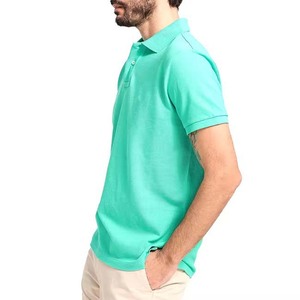 Color sólido de algodón transpirable de secado rápido de calidad superior ropa de los hombres camisetas de manga corta OEM logotipo personalizado de gran tamaño Polo - Product Image 4