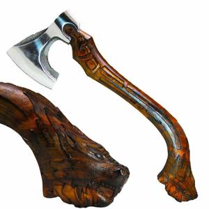 Hacha de Campamento Hecha a Mano Más Vendida, Hacha de Batalla Vikinga de Acero al Carbono de Primera Calidad con Funda de Cuero, Hachas de Acero al Carbono en Oferta - Product Image 1