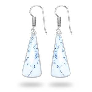 Pendientes de Moda al por Mayor, con Cabujones de Varias Formas, Chapados en Plata, de Latón, con Piedras Preciosas de Ágata Dendrítica y Ópalo, con Gancho - Product Image 4