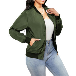 2025 dernière conception exportation qualité article à la mode femmes Satin Bomber veste usine fabricant femmes Satin veste - Product Image 3