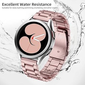 Correa de acero inoxidable compatible con Samsung Galaxy <span class=keywords><strong>Watch</strong></span> 7 6 5 4 <span class=keywords><strong>SE</strong></span> Galaxy <span class=keywords><strong>Watch</strong></span> Classic Metal correa de repuesto para hombres y mujeres - Product Image 4