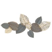 Seni Dinding Vertikal Persegi Panjang dari Tali Logam Mewah dengan Sentuhan Tangan, Desain Floral Modern, Detail Rumit, Dekorasi Interior